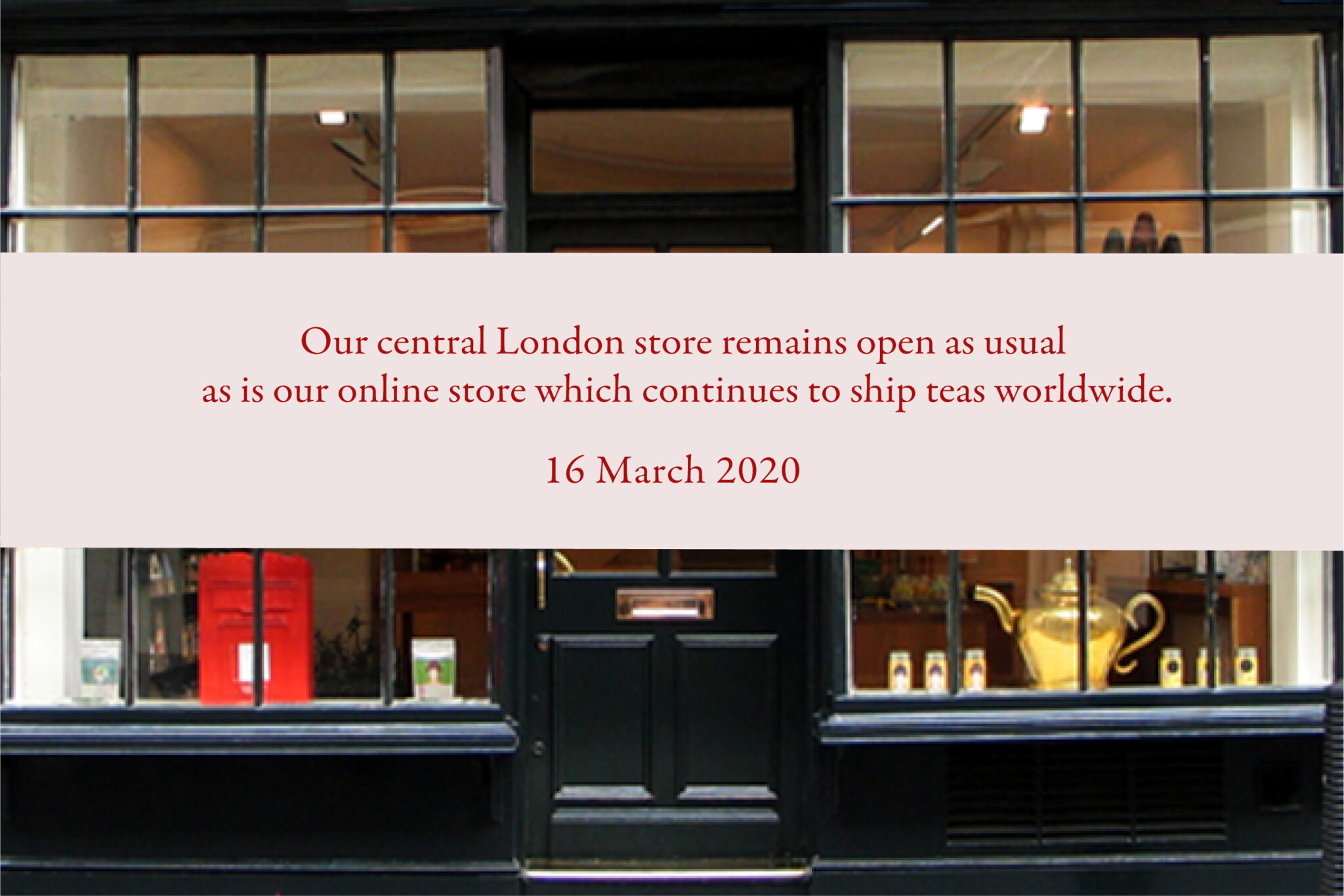 Postcard Teas London's Finest Tea Store